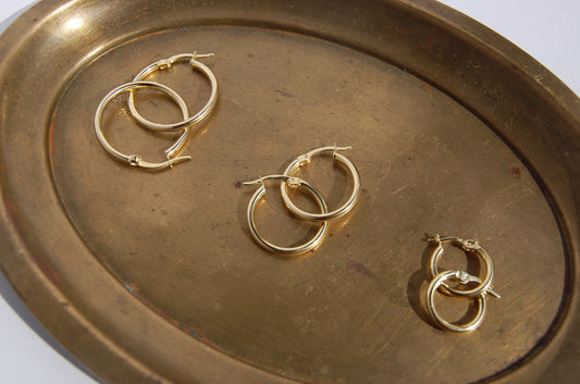 Plain Hoops Gold